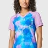 WonderWink Women's Yoga V-Neck Twilight Print Scrub Top