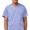 WonderWink Men's Multi Pocket V-Neck Scrub Top