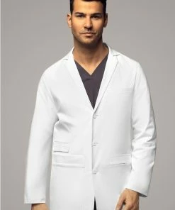 WonderWink Men's 34" Welt Pocket Lab Coat