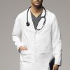 WonderWink Men's 38" Lab Coat -Silverts-shop 1 wk 7372 whi 650