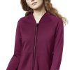 WonderFlex By Wonderwink Women's Fleece Solid Scrub Jacket 1 WonderFlex By Wonderwink Women's Fleece Solid Scrub Jacket -Silverts-shop 1 wk 8209 650