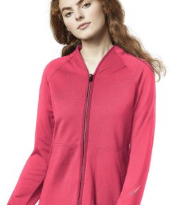 Clearance WonderFlex By Wonderwink Women's Fleece Solid Scrub Jacket