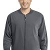 WonderWink Clearance Men's Zip-Up Bomber Solid Scrub Jacket