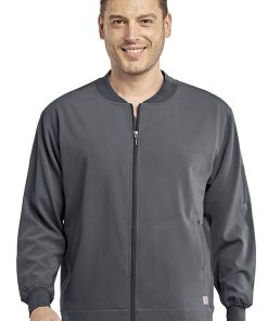 WonderWink Clearance Men's Zip-Up Bomber Solid Scrub Jacket