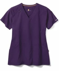 Carhartt Clearance Women's Multi Pocket V-Neck Solid Scrub Top