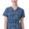 Carhartt Clearance Women's Interwoven Print Scrub Top