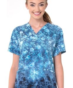 Carhartt Clearance Women's Indigo Country Print Scrub Top
