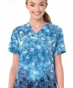 Carhartt Clearance Women's Indigo Country Print Scrub Top