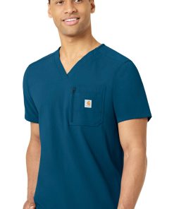 Carhartt Men's Tuck In Zipper Pocket Scrub Top