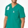 Carhartt Men's V-Neck Shirttail Scrub Top -Silverts-shop 1 wk c16113 650