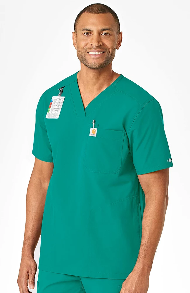 Carhartt Men's V-Neck Shirttail Scrub Top