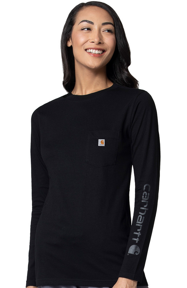 Carhartt Women's Crew Neck Pocket Graphic T-Shirt 3 Carhartt Women's Crew Neck Pocket Graphic T-Shirt