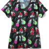 Zoe And Chloe Clearance Women's Wrecking Bells Print Scrub Top 1 Zoe And Chloe Clearance Women's Wrecking Bells Print Scrub Top -Silverts-shop 1 wk z12202 printclearancewkb 650
