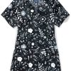 Zoe And Chloe Clearance Women's Notch Neck Moody Blossoms Print Scrub Top 1 Zoe And Chloe Clearance Women's Notch Neck Moody Blossoms Print Scrub Top -Silverts-shop 1 wk z16213 printclearancemdb 650