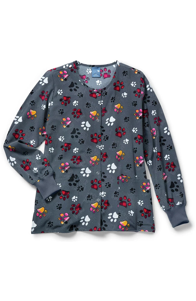 Zoe And Chloe Clearance Women's Checking Paws Print Jacket