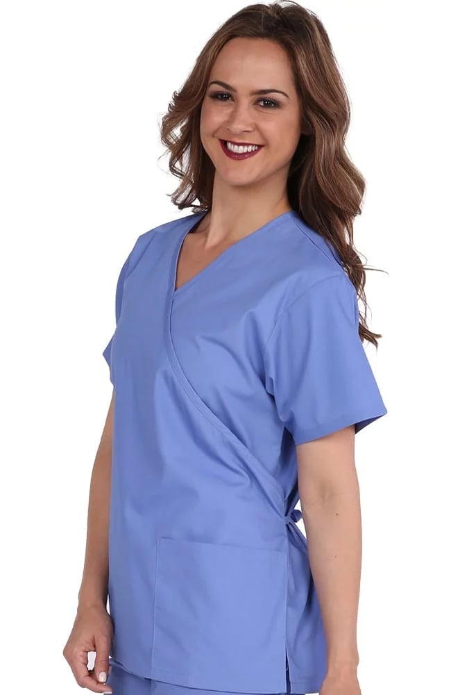 Clearance Women's Mock Wrap Scrub Top & Elastic Waistband Scrub Pant Set AllHeart Clearance Women's Mock Wrap Scrub Top & Elastic Waistband Scrub Pant Set -Silverts-shop 2 ah b9set clearance 650
