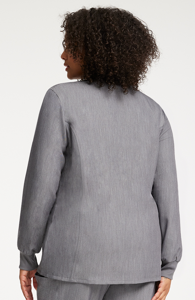 AllHeart Clearance Women's Warm-Up Solid Scrub Jacket 4 AllHeart Clearance Women's Warm-Up Solid Scrub Jacket - Image 2