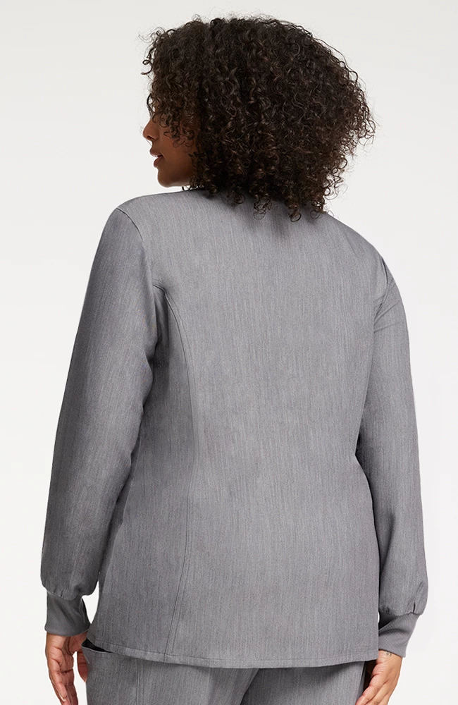 AllHeart Clearance Women's Warm-Up Solid Scrub Jacket - Image 2