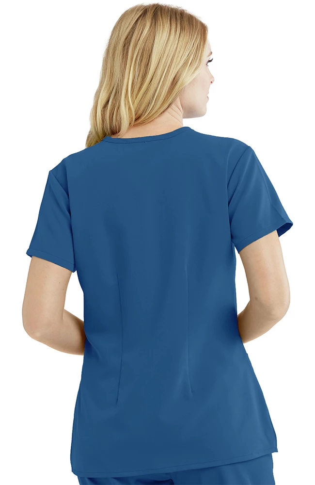 Grey's Anatomy Clearance Women's V-Neck Solid Scrub Top - Image 2