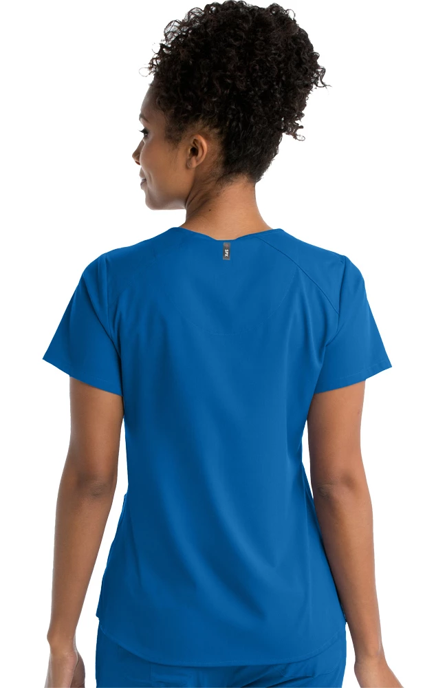 Grey's Anatomy Women's Solid Scrub Top & Kim Colorblock Scrub Pant - Image 2