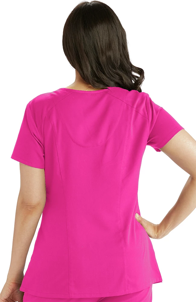 Grey's Anatomy Clearance Women's V-Neck Solid Scrub Top - Image 2