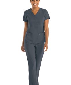 Grey's Anatomy Clearance Women's Mock Wrap Solid Scrub Top 3 Grey's Anatomy Clearance Women's Mock Wrap Solid Scrub Top -Silverts-shop 2 bc 4153 clearance 650