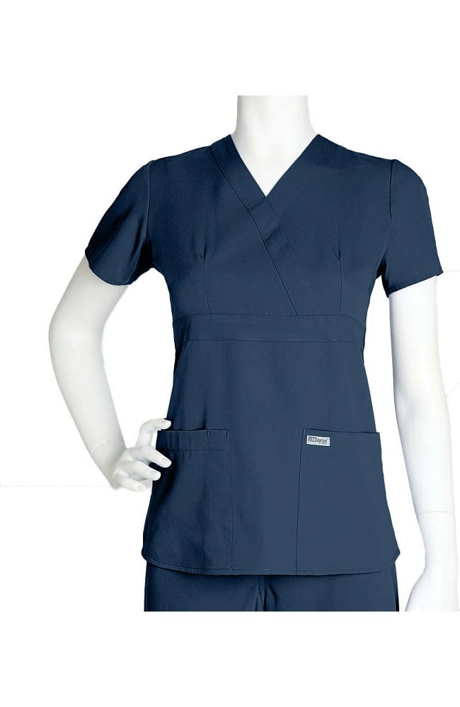 Women's Mock Wrap and 5-Pocket Pant Set Grey's Anatomy Women's Mock Wrap And 5-Pocket Pant Set -Silverts-shop 2 bc 4set 650