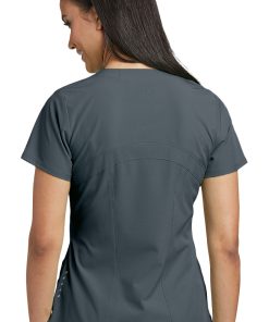 Barco One Clearance Women's V-Neck Perforated Side Panel Solid Scrub Top 3 Barco One Clearance Women's V-Neck Perforated Side Panel Solid Scrub Top -Silverts-shop 2 bc 5106 clearance 650