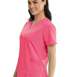 Barco One Clearance Women's V-Neck Contrast Mesh Solid Scrub Top 3 Barco One Clearance Women's V-Neck Contrast Mesh Solid Scrub Top -Silverts-shop 2 bc bwt012 clearance 650