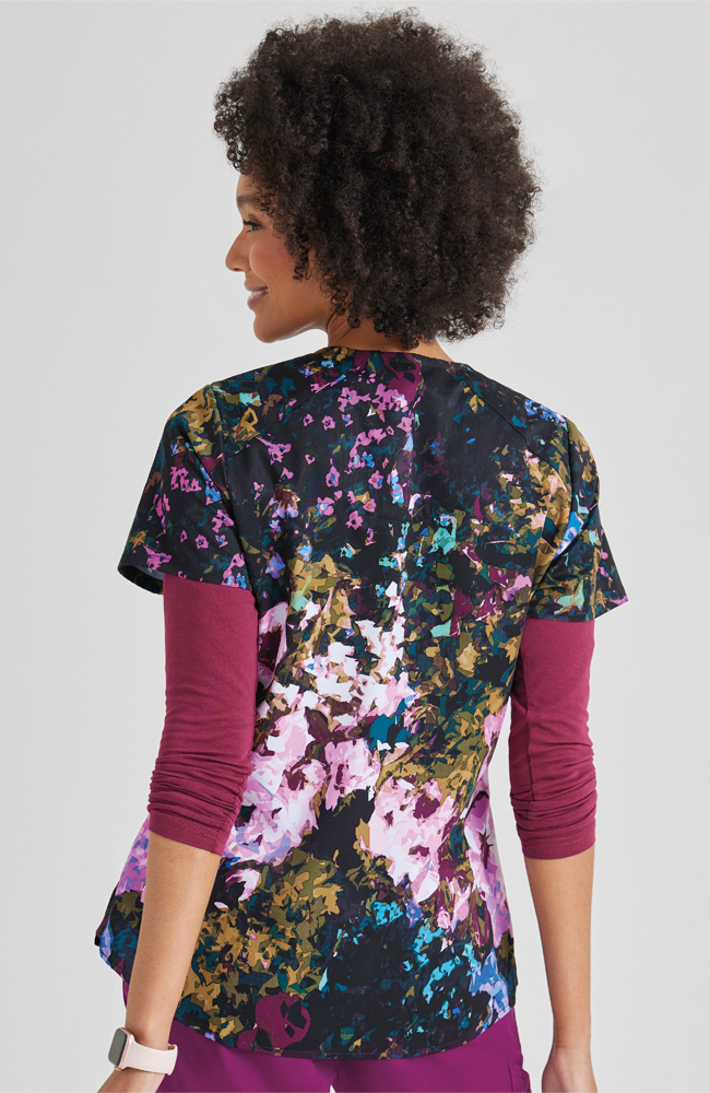 Clearance Women's Autumn Meadow Print Scrub Top Grey's Anatomy Clearance Women's Autumn Meadow Print Scrub Top -Silverts-shop 2 bc grt085 printclearance 650 1