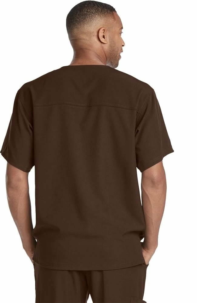 Skechers Clearance Men's Structure V-Neck Chest Pocket Solid Scrub Top - Image 2