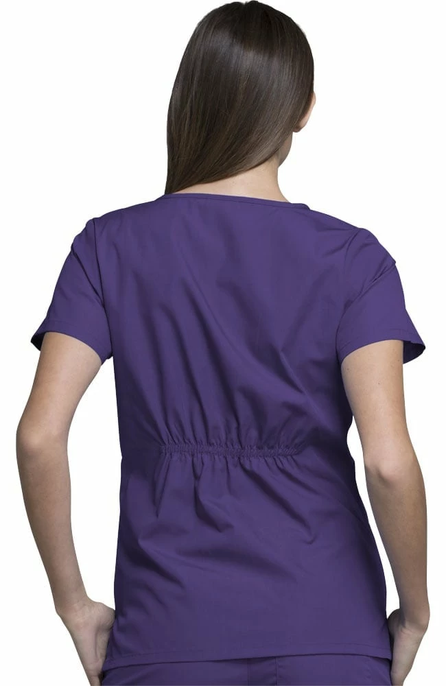 Cherokee Workwear Clearance Women's Round Neck Solid Scrub Top - Image 2