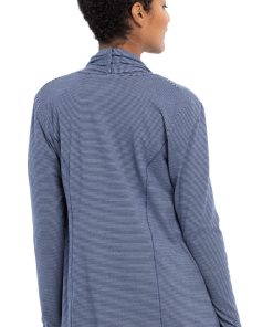 Cherokee Clearance Women's Open-Front Stripe Print Scrub Jacket -Silverts-shop 2 ck ck327 clearance 650