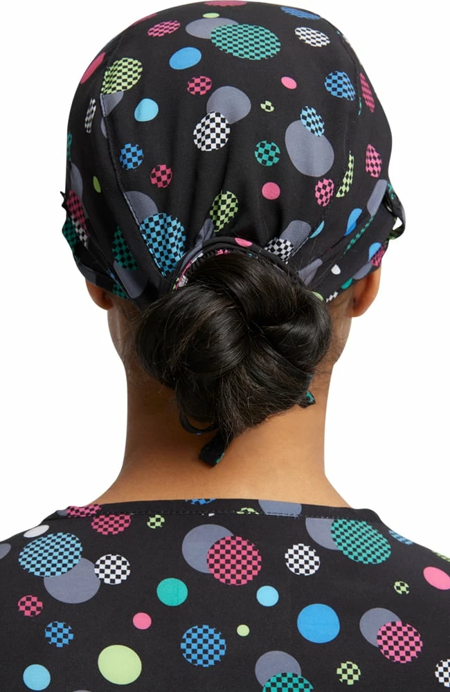 Cherokee Women's Checker Dots Print Scrub Hat - Image 2