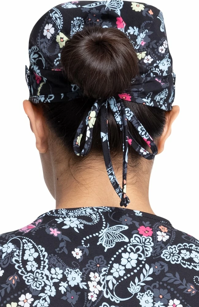 Cherokee Clearance Women's Flutter Blooms Print Scrub Hat - Image 2