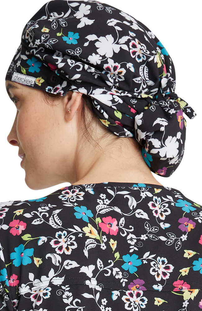 Women's Bouffant Scroll For It Print Scrub Hat Cherokee Women's Bouffant Scroll For It Print Scrub Hat -Silverts-shop 2 ck ck514 print 650
