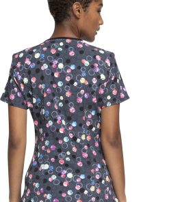 Cherokee Clearance Women's Dot's Brilliant Print Scrub Top -Silverts-shop 2 ck ck609 printclearance 650