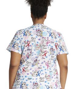 Cherokee Clearance Women's Paws For A Cause Print Scrub Top 3 Cherokee Clearance Women's Paws For A Cause Print Scrub Top -Silverts-shop 2 ck ck616 printclearance 650 1