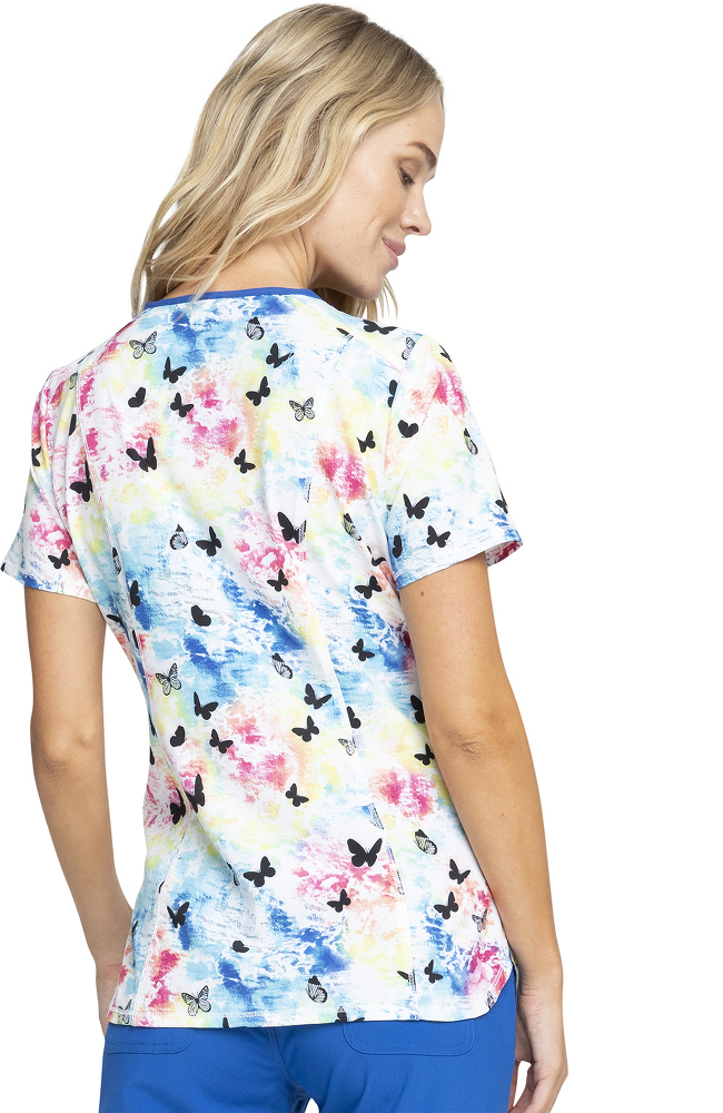 Clearance Women's Rainbow Flight Print Scrub Top Cherokee Clearance Women's Rainbow Flight Print Scrub Top -Silverts-shop 2 ck ck634 printclearance 650 2