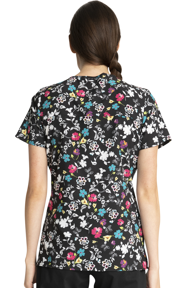 Clearance Women's Scroll For It Print Scrub Top Cherokee Clearance Women's Scroll For It Print Scrub Top -Silverts-shop 2 ck ck671 printclearance 650 1