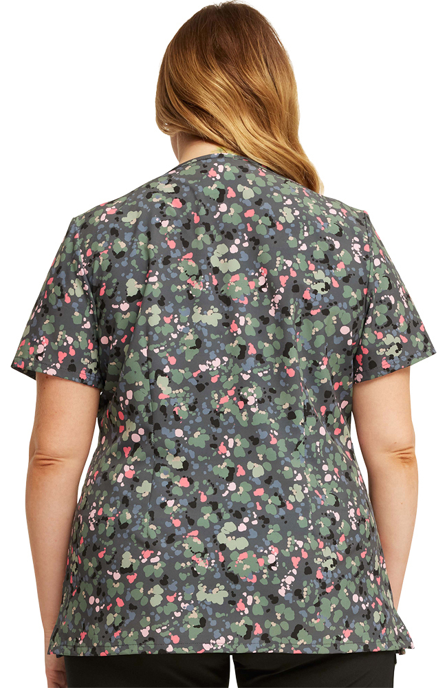 Women's What The Speck? Print Scrub Top Cherokee Women's What The Speck? Print Scrub Top -Silverts-shop 2 ck ck678 print 650