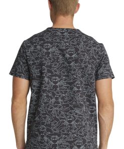 Cherokee Clearance Men's Sea Sketch Print Scrub Top 3 Cherokee Clearance Men's Sea Sketch Print Scrub Top -Silverts-shop 2 ck ck691 printclearance 650 1