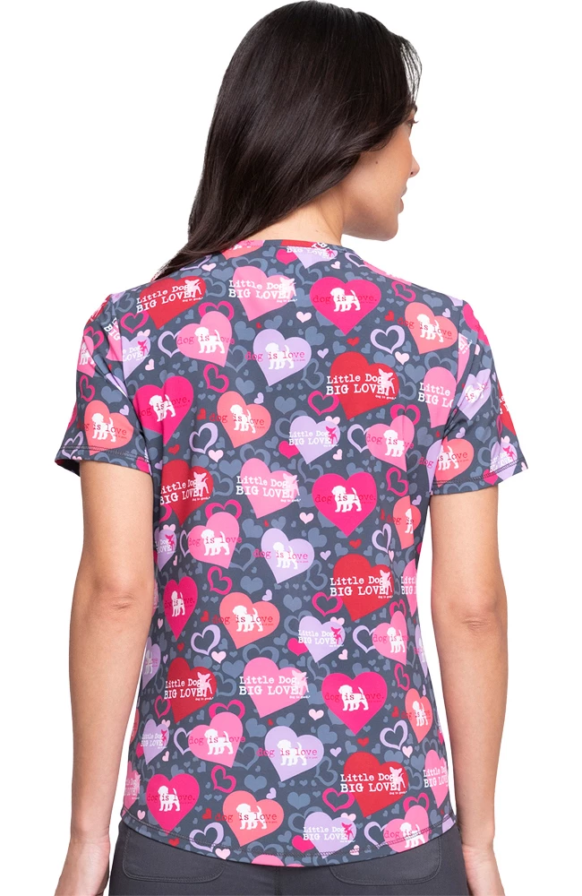 Cherokee Clearance Women's Dog Is Love Print Scrub Top - Image 2