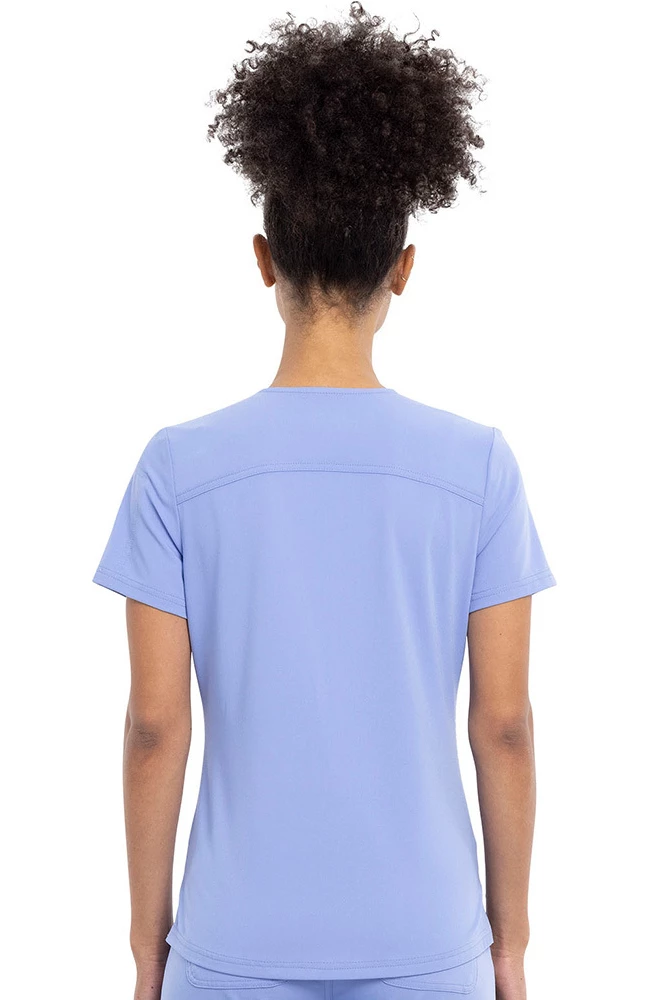 Cherokee Clearance Women's Tuckable Solid Scrub Top - Image 2