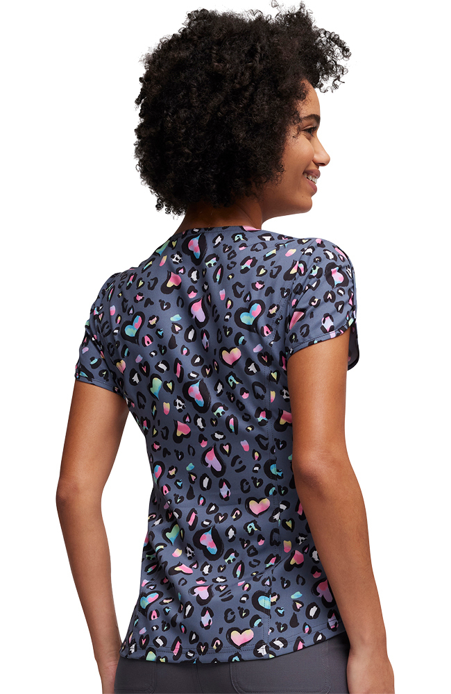 Women's Leopard Sweetheart Print Top Heartsoul Women's Leopard Sweetheart Print Top -Silverts-shop 2 ck hs643 print 650