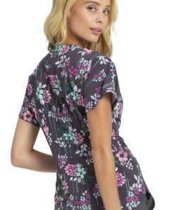 Heartsoul Clearance Women's Midnight Garden Party Print Scrub Top -Silverts-shop 2 ck hs686 printclearance 650 1