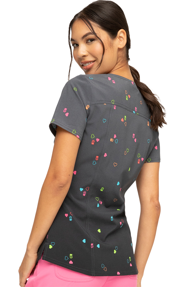 Clearance Women's Pineapple Pop Print Scrub Top Heartsoul Clearance Women's Pineapple Pop Print Scrub Top -Silverts-shop 2 ck hs821 printclearance 650