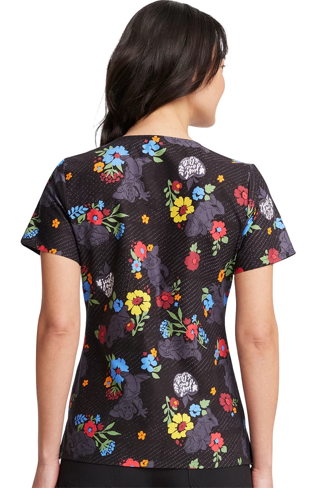 Cherokee Women's Just One Apple Print Scrub Top - Image 2