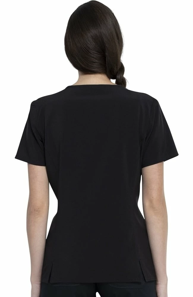 Cherokee Clearance Women's Wonderland Alice Print Scrub Top - Image 2