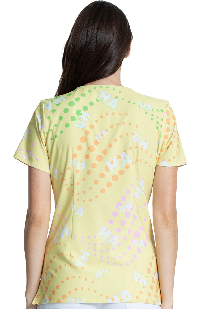 Clearance Women's Ha Ha Print Scrub Top Cherokee Clearance Women's Ha Ha Print Scrub Top -Silverts-shop 2 ck tf634 printclearance 650
